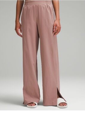 Lululemon Stretch Woven Wide-Leg High-Rise Pant  L Twilight Rose
